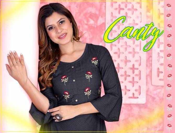 Beauty Queen Canty 1 New Exclusive Wear Rayon Anarkali Kurti Collection